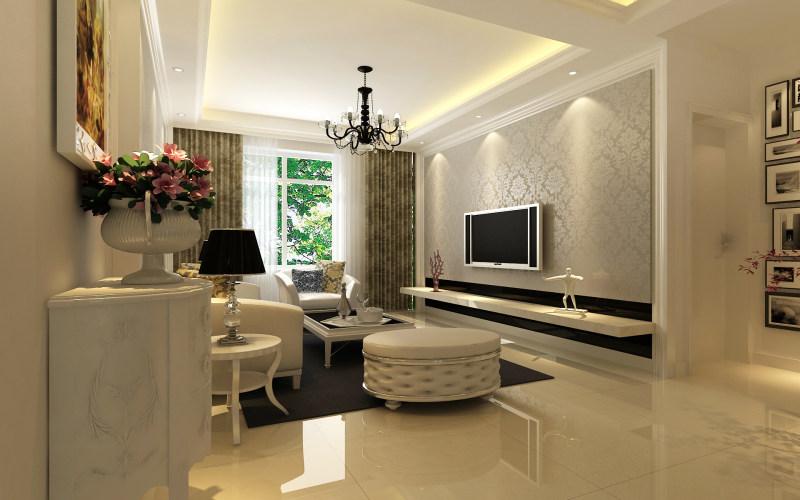现代欧式简洁温馨舒适家居客厅餐厅装饰设计住宅艺术装饰设计室内设计
